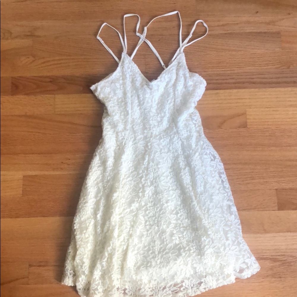 American Eagle XS white floral sundress.
